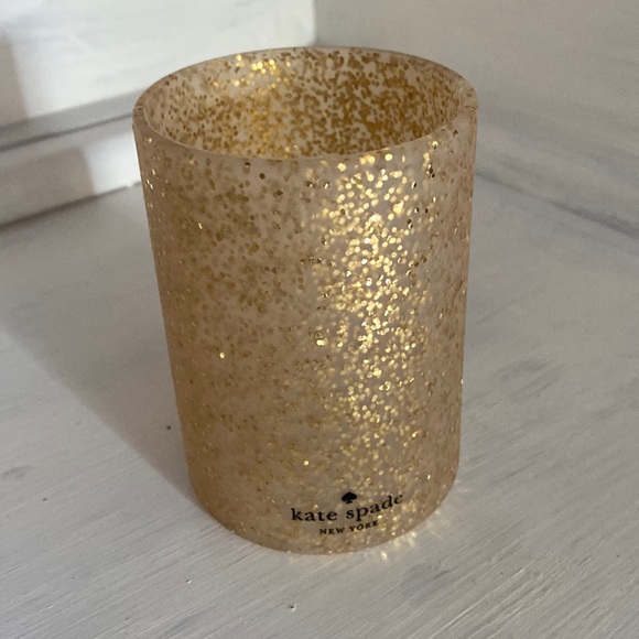 kate spade Other - Kate Spade Gold Glitter Coosie Drinkware Can Cooler